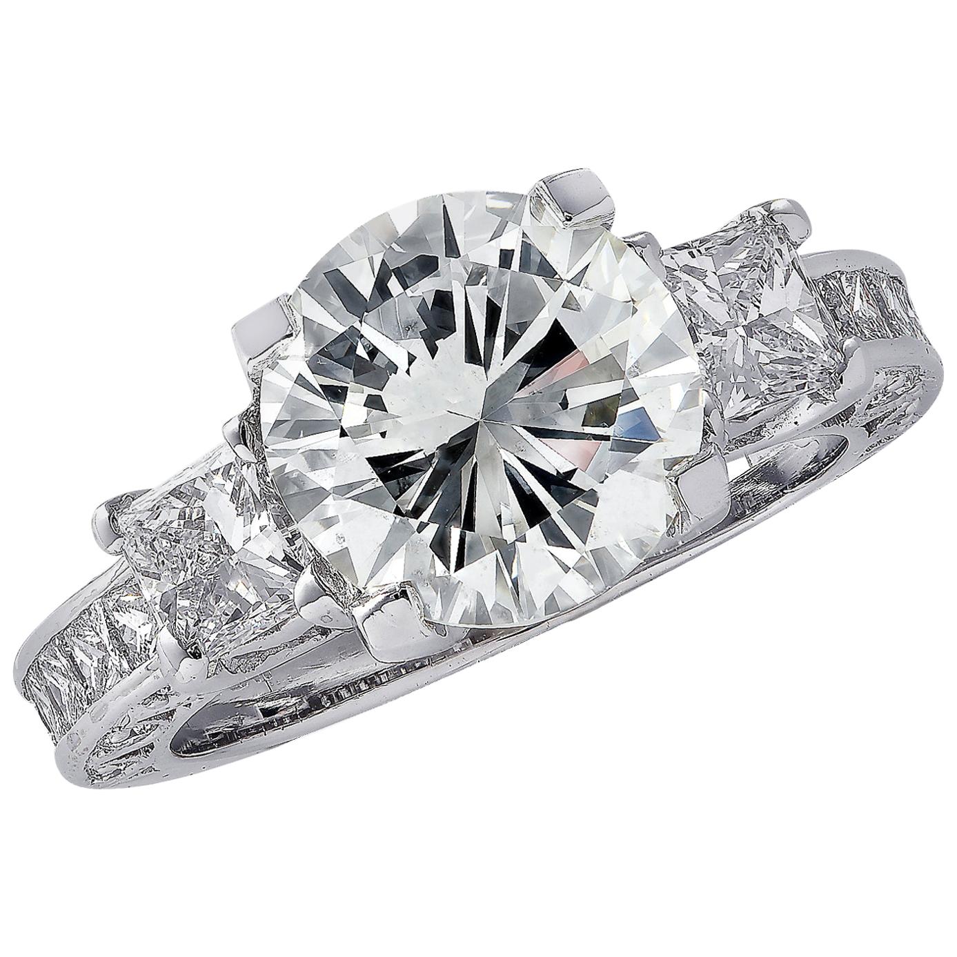 Vivid Diamonds GIA Certified 3.03 Carat Diamond Engagement Ring