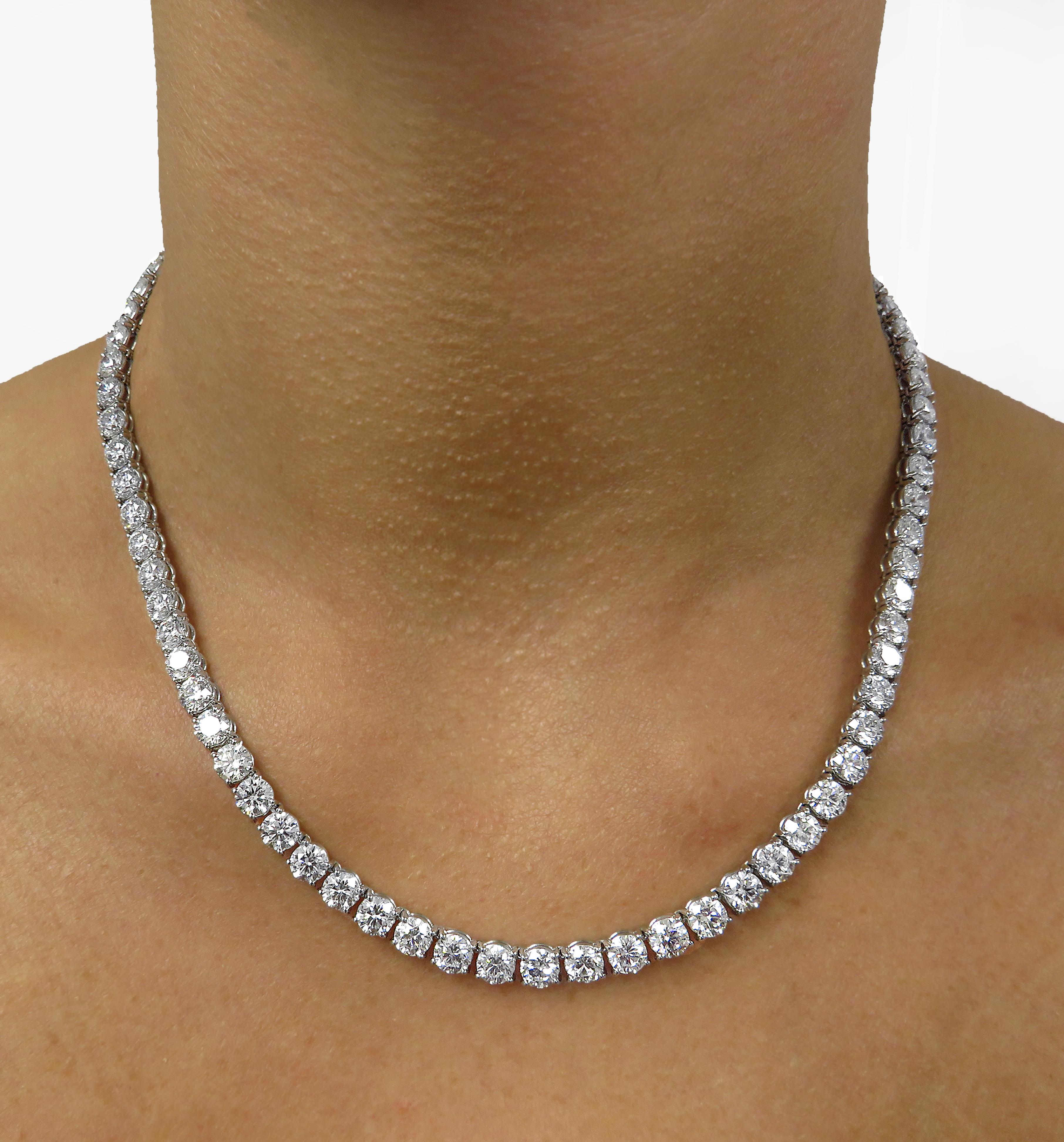 one line diamond necklace