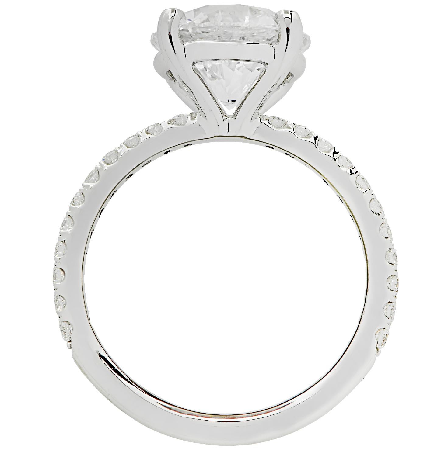 Modern Vivid Diamonds GIA Certified 3.56 Carat Diamond Engagement Ring For Sale