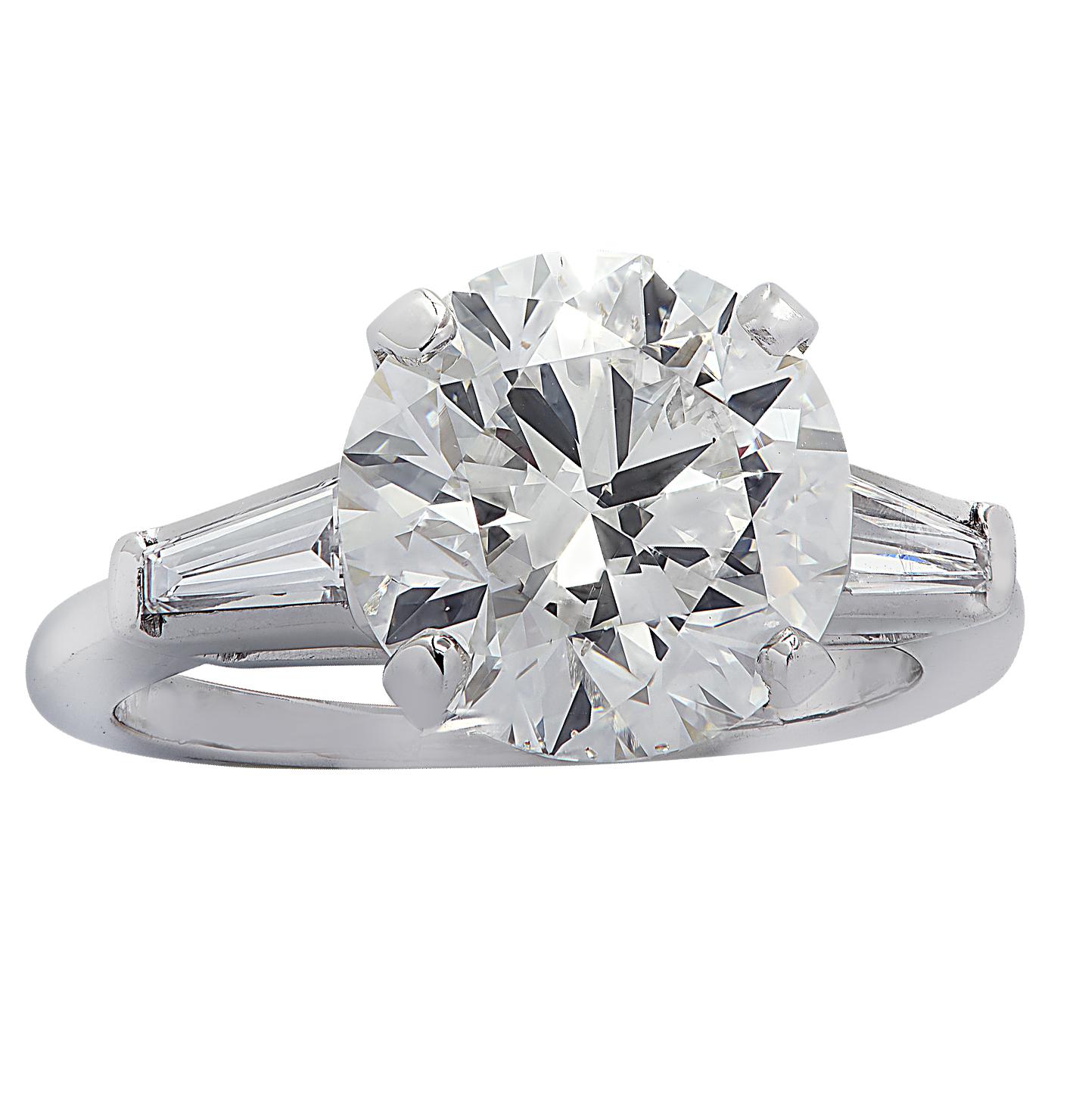 Modern Vivid Diamonds GIA Certified 3.92 Carat Diamond Engagement Ring