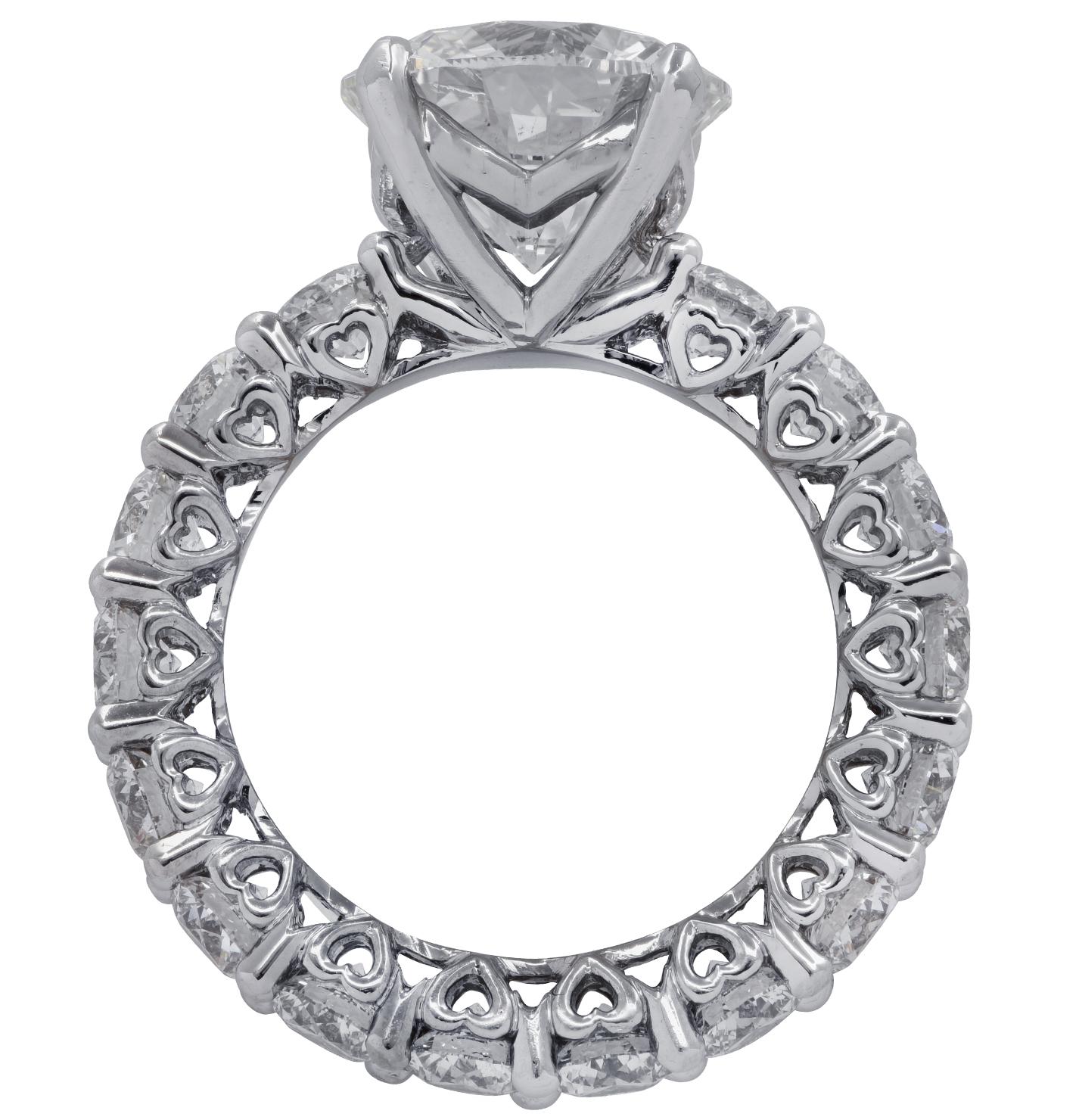 Modern Vivid Diamonds GIA Certified 4.02 Carat Diamond Engagement Ring