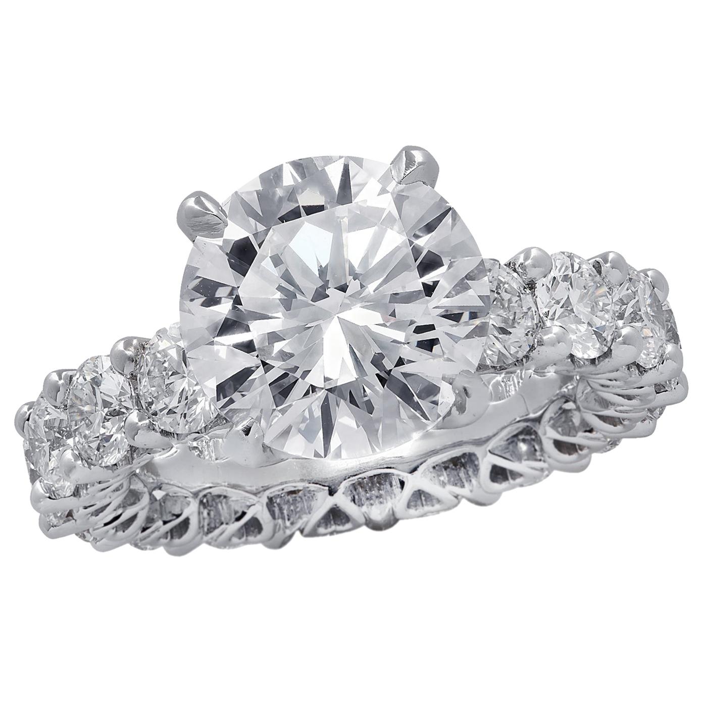 Vivid Diamonds GIA Certified 4.02 Carat Diamond Engagement Ring
