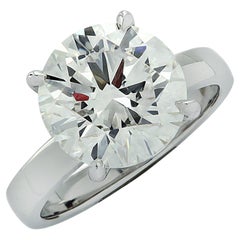 Vivid Diamonds GIA Certified 4.16 Carat Diamond Engagement Ring