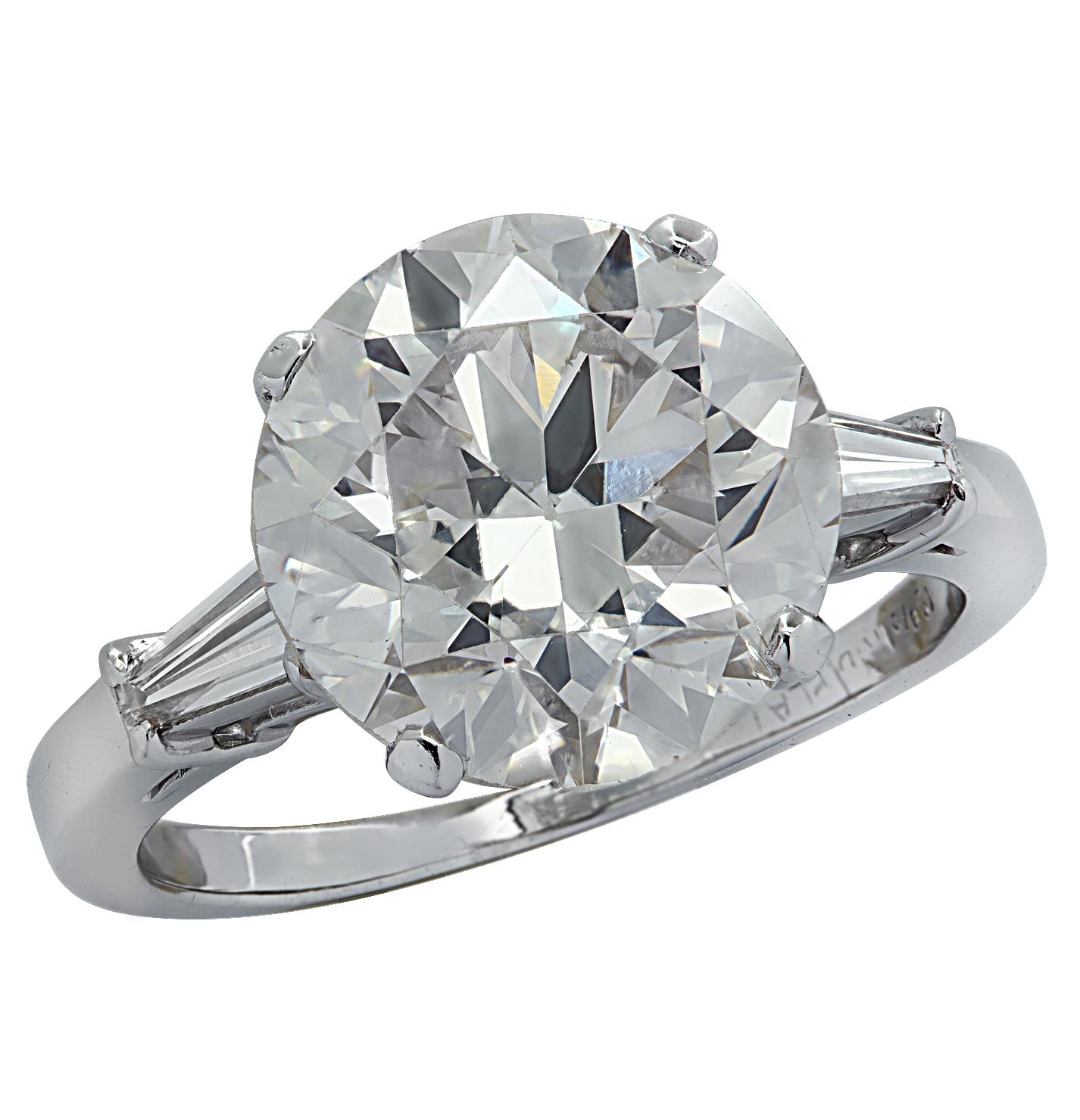 Women's Vivid Diamonds GIA Certified 4.87 Carat Diamond Engagement Ring