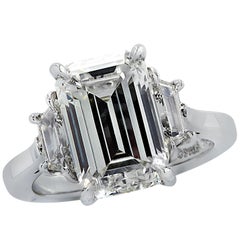 Vivid Diamonds GIA Certified 5 Carat Emerald Cut Engagement Ring