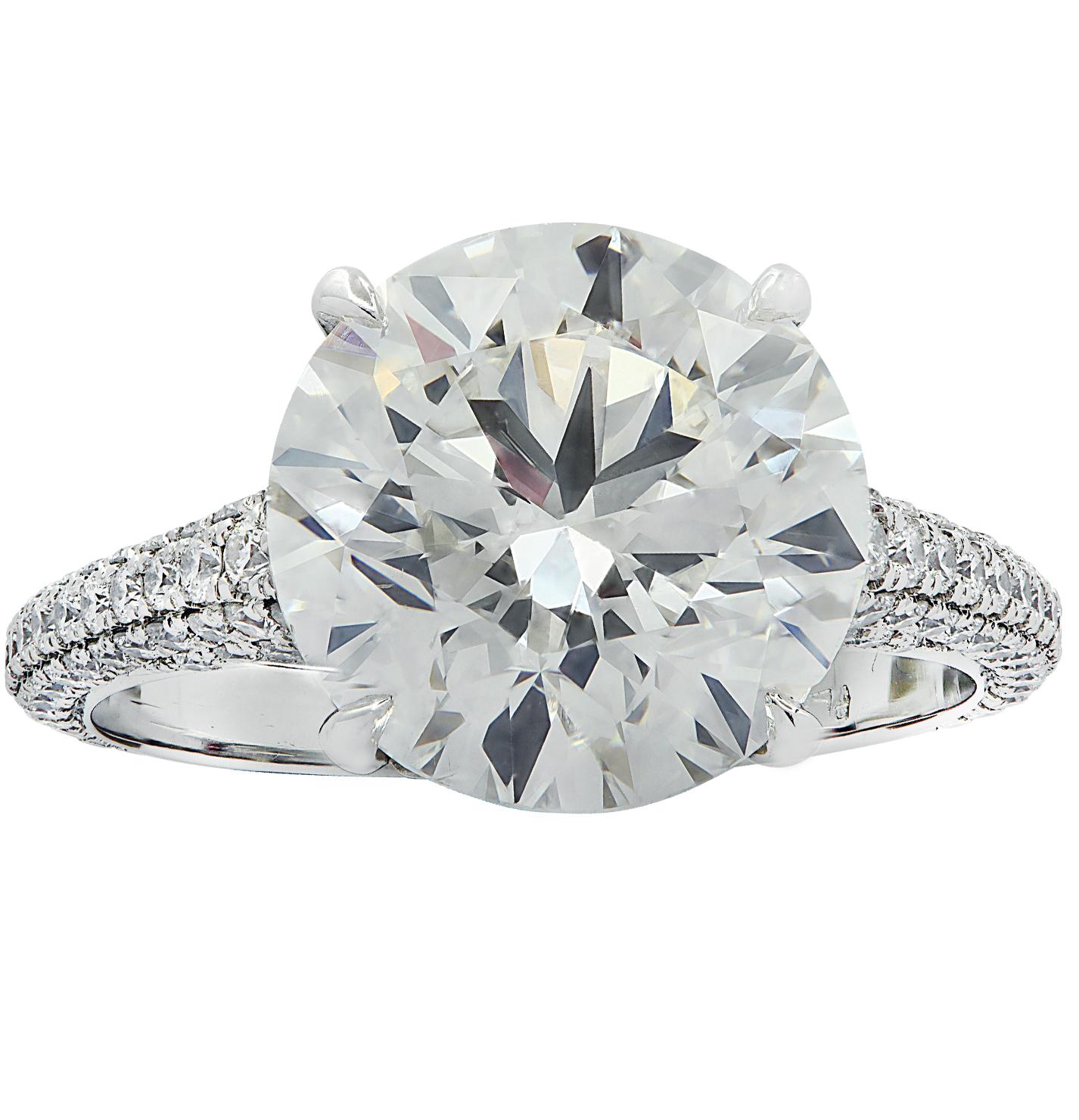 Verlobungsring mit lebhaften Diamanten, GIA-zertifizierter 5.01 Karat Diamant (Moderne) im Angebot