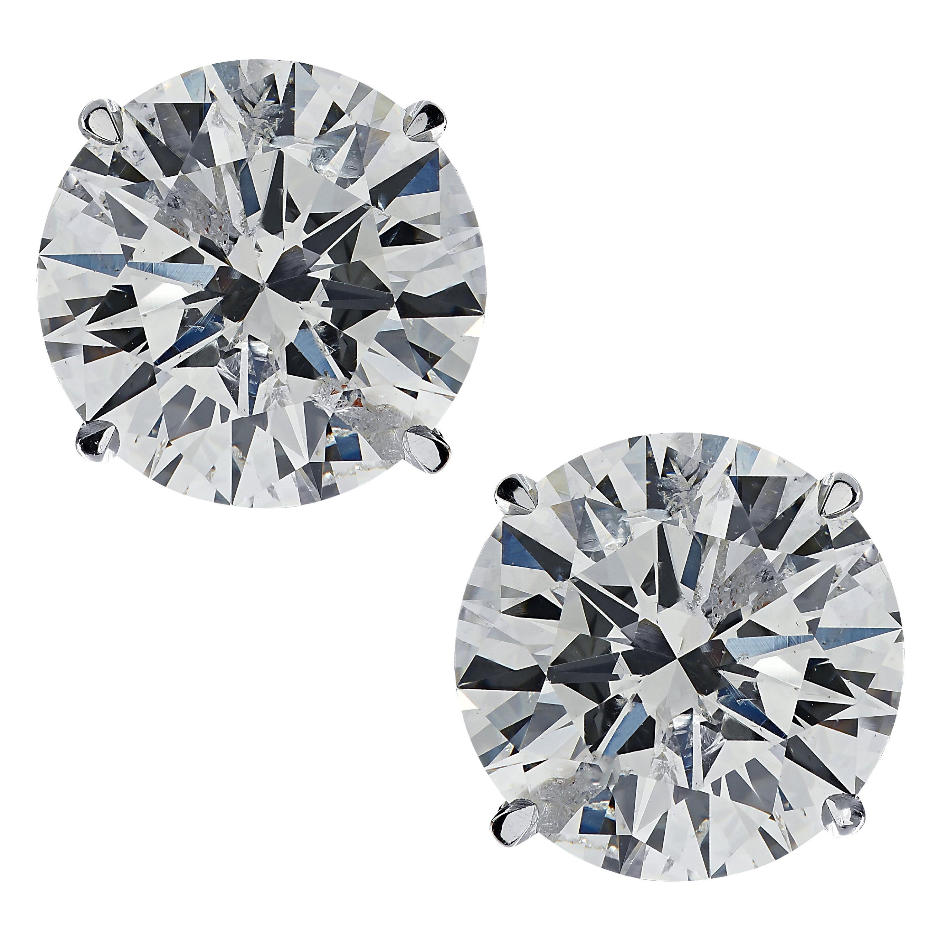 Vivid Diamonds Orecchini con perno solitario di diamanti certificati GIA da 5.01 carati