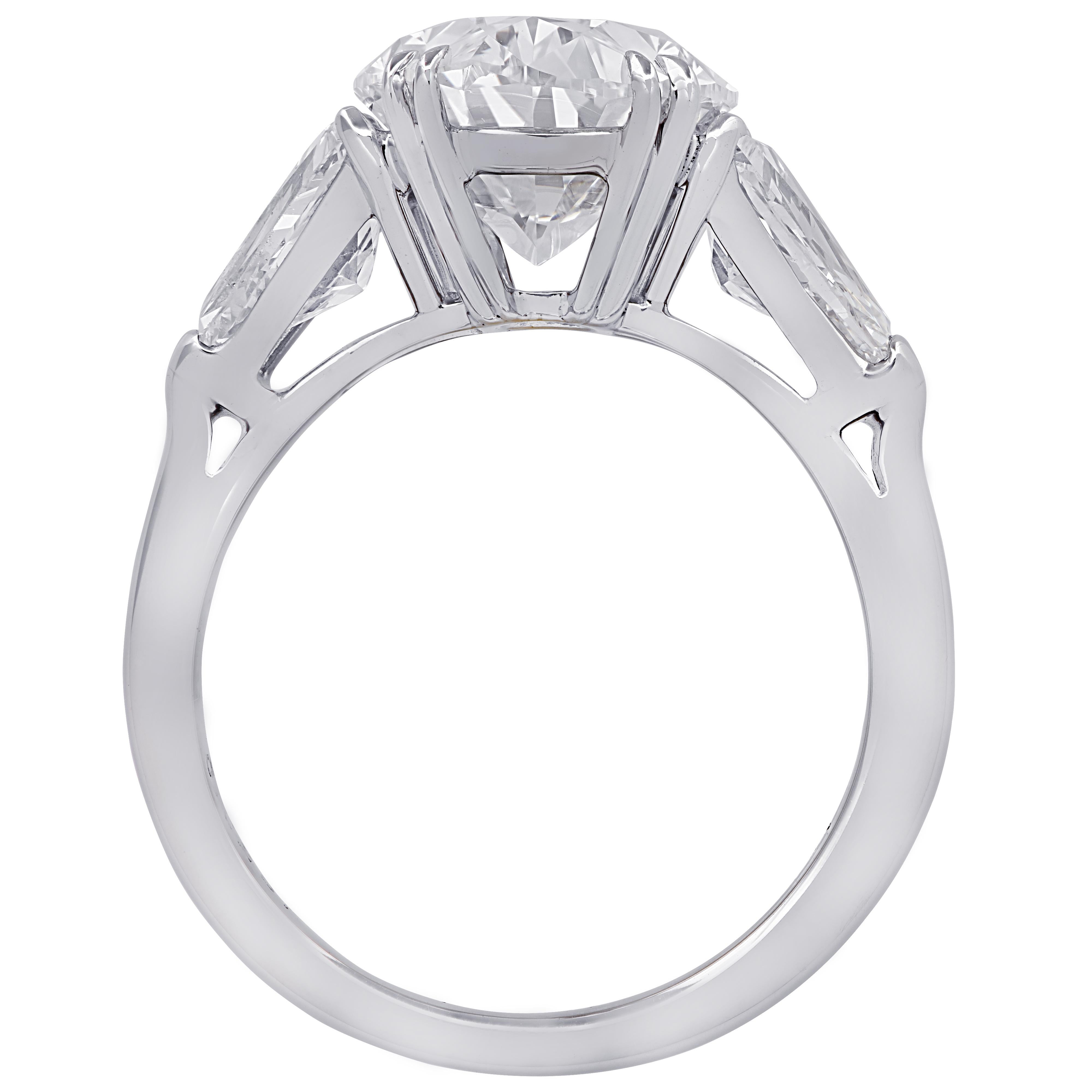 Modern Vivid Diamonds GIA Certified 5.02 Carat Oval Engagement Ring