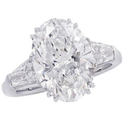 Vivid Diamonds GIA Certified 5.02 Carat Oval Engagement Ring