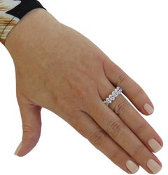 Vivid Diamonds GIA Certified 5.39 Carat Oval Eternity Band
