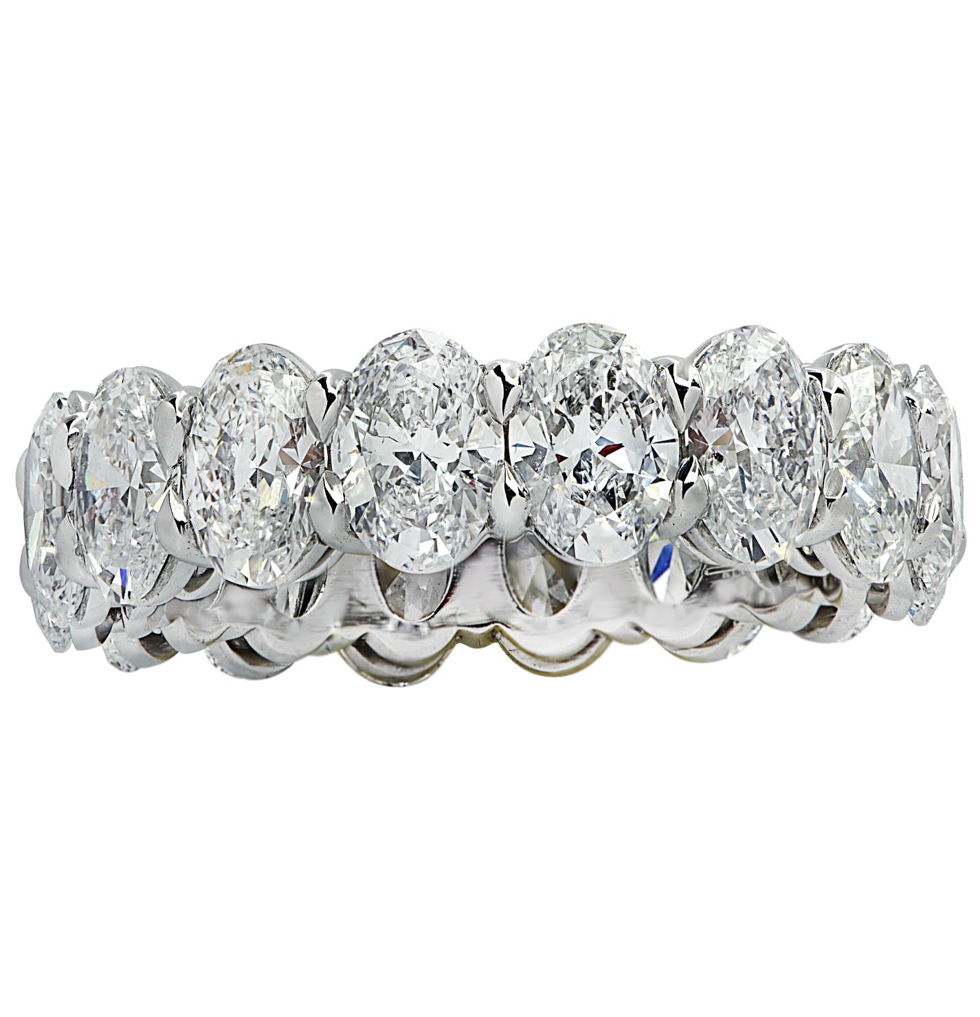 4 carat oval eternity band