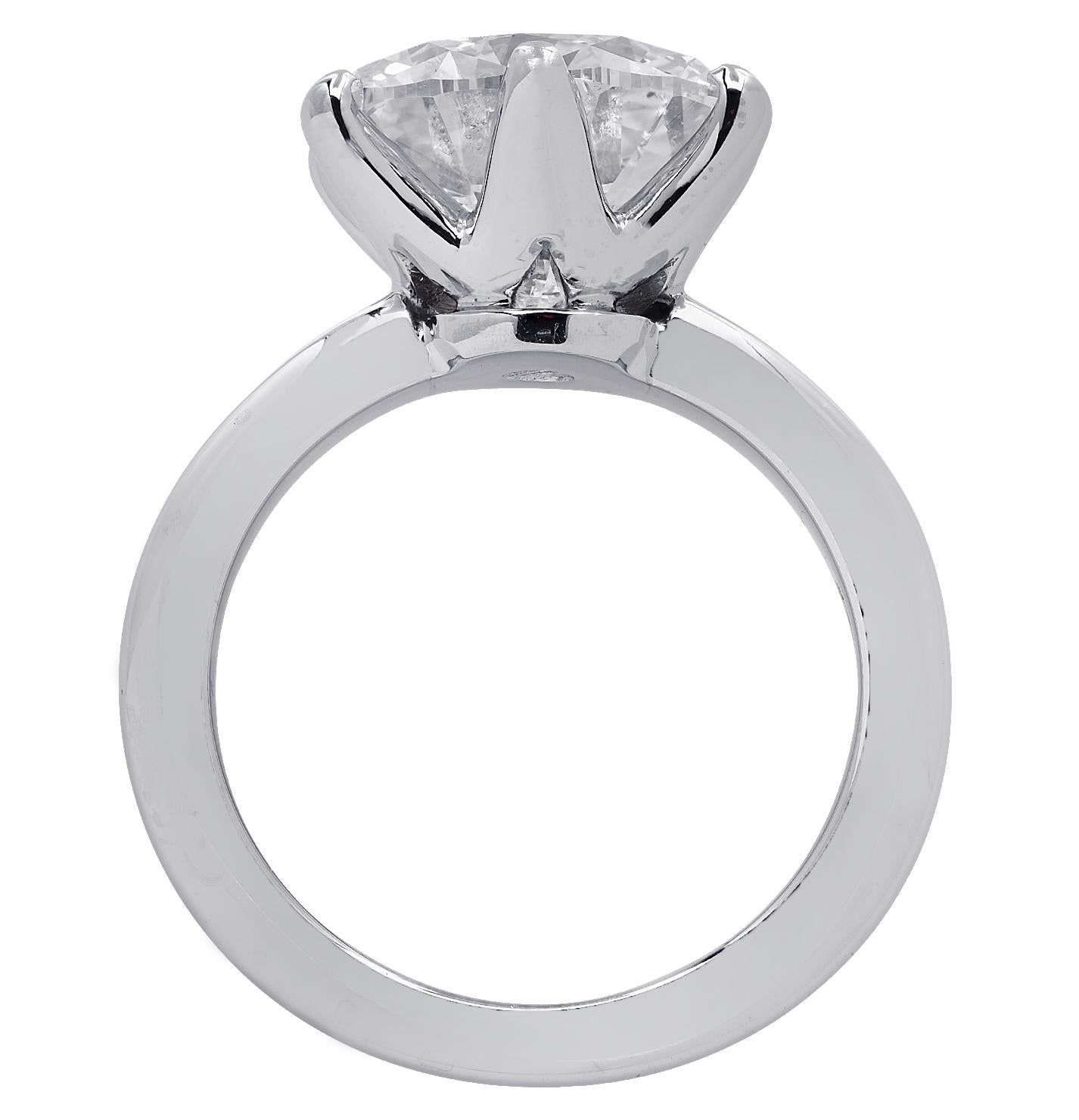 Modern Vivid Diamonds GIA Certified 5.60 Carat Diamond Engagement Ring