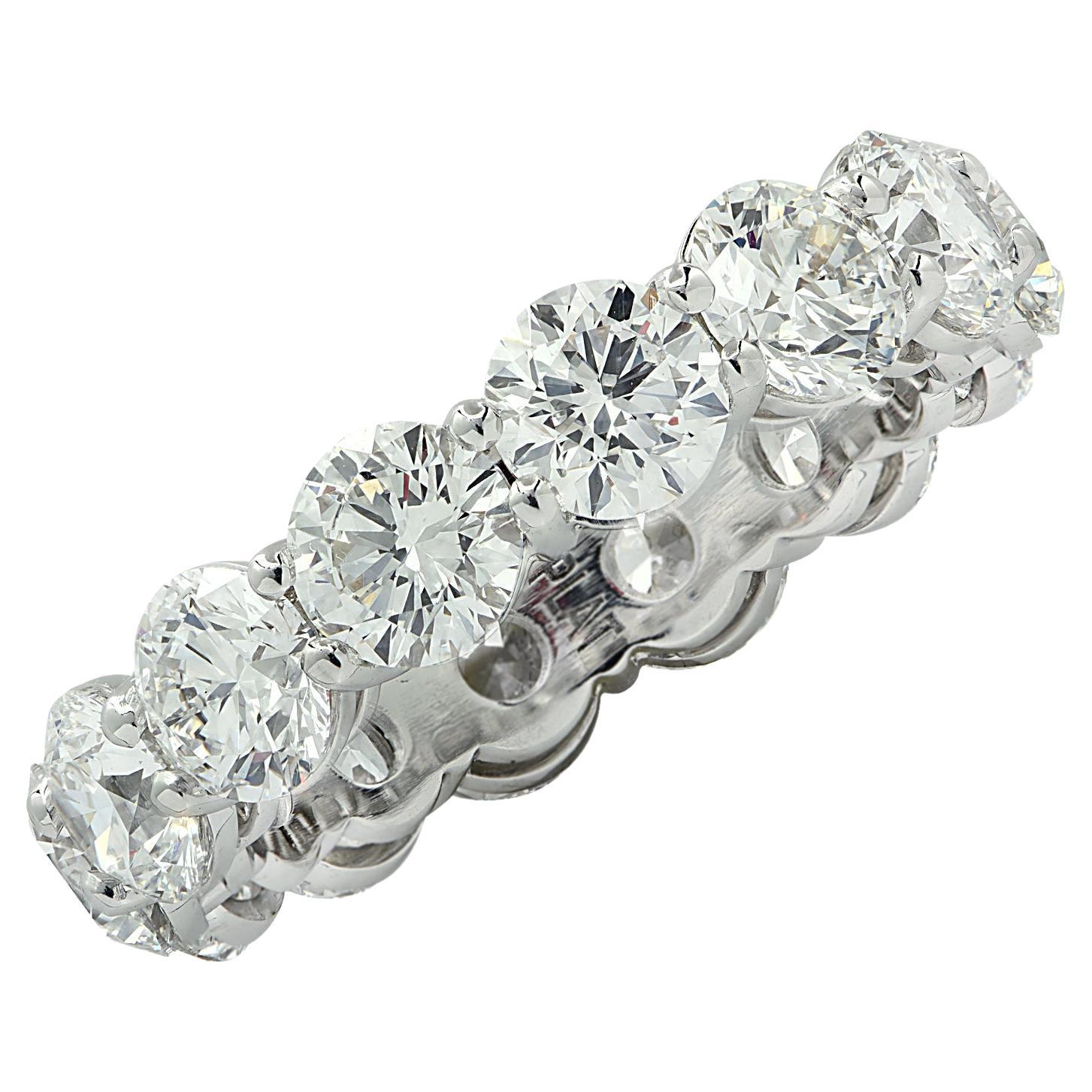 Vivid Diamonds GIA Certified 5.60 Carat Diamond Eternity Band