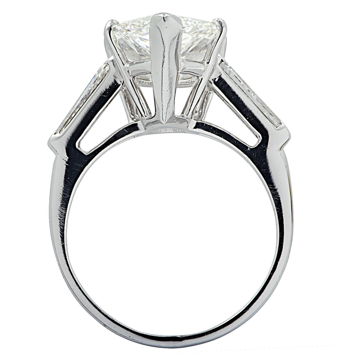 7 carat pear diamond ring