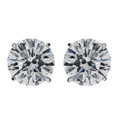 Solitär-Ohrstecker mit lebhaften Diamanten, GIA-zertifizierter 6,02 Karat Diamant
