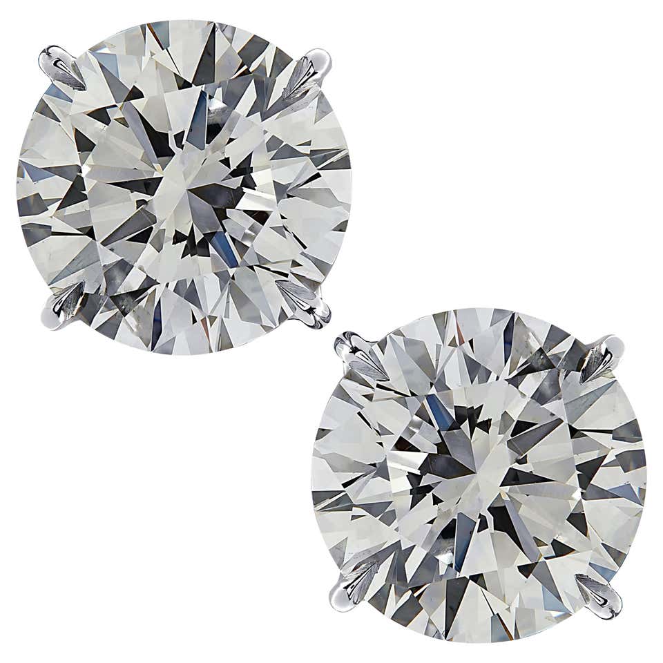 3 Carat Diamond Earrings - 8455 For Sale on 1stDibs