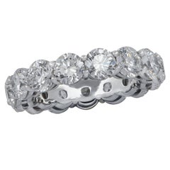 Vivid Diamonds GIA Certified 6.12 Carat Diamond Eternity Band