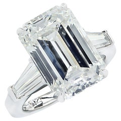 Vivid Diamonds GIA Certified 7.52 Carat Emerald Cut Engagement Ring