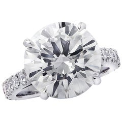 Vivid Diamonds GIA Certified 7.61 Carat Diamond Platinum Engagement Ring Vivid Diamonds GIA Certified 7.61 Carat Diamond Platinum Engagement Ring