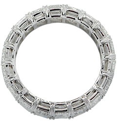 Vivid Diamonds GIA Certified 7.72 Carat Emerald Cut Diamond Eternity Band