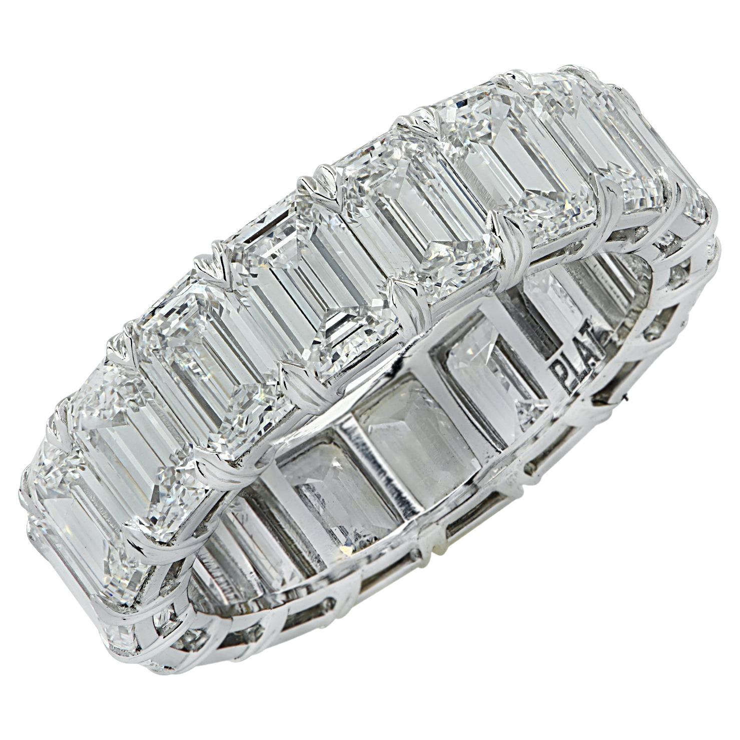 Vivid Diamonds GIA Certified 7.88 Carat Diamonds Eternity Band 