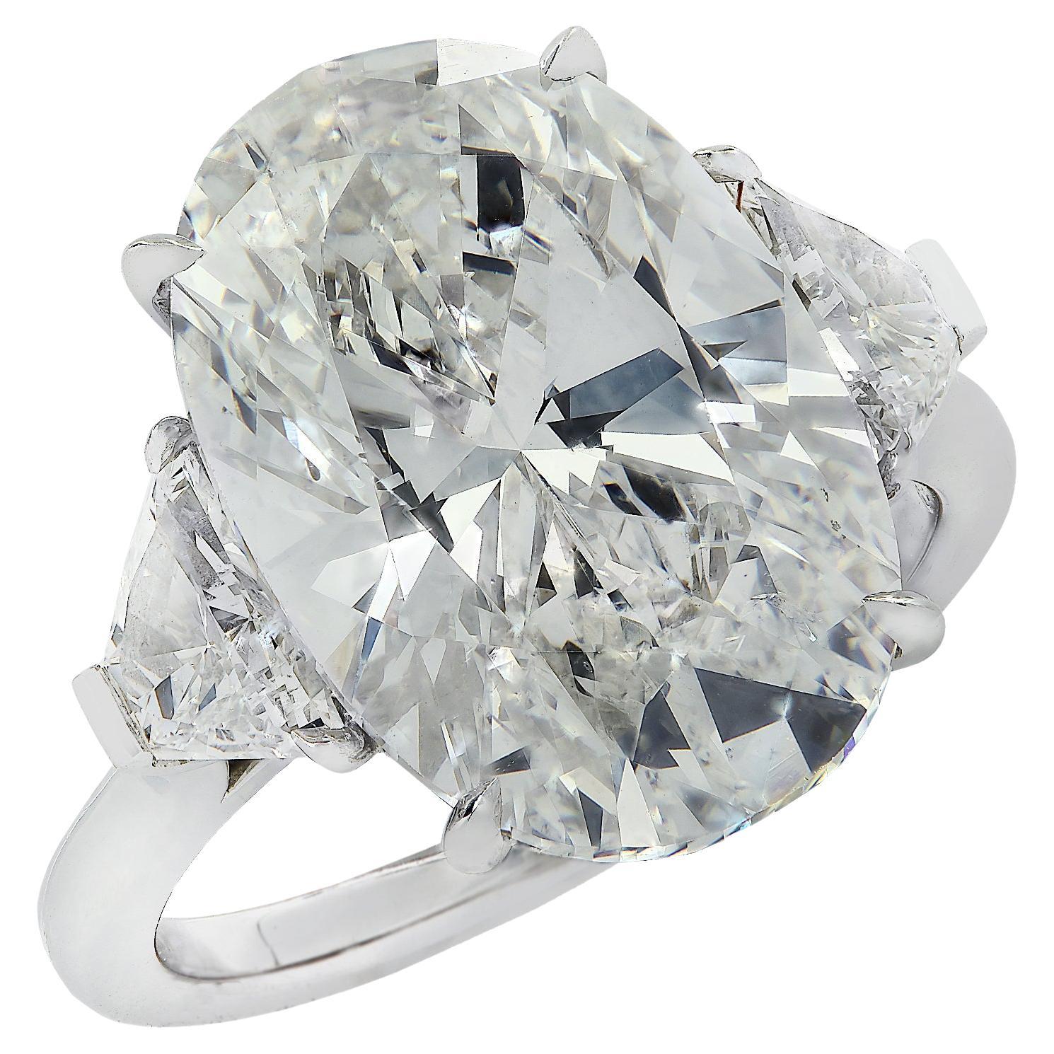 Vivid Diamonds GIA Certified 8.20 Carat Oval Diamond Engagement Ring 