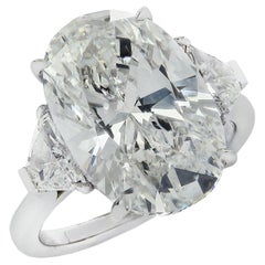Vivid Diamonds GIA Certified 8.20 Carat Oval Diamond Engagement Ring 