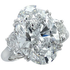 Vivid Diamonds GIA Certified 8.87 Carat Oval Diamond Engagement Ring
