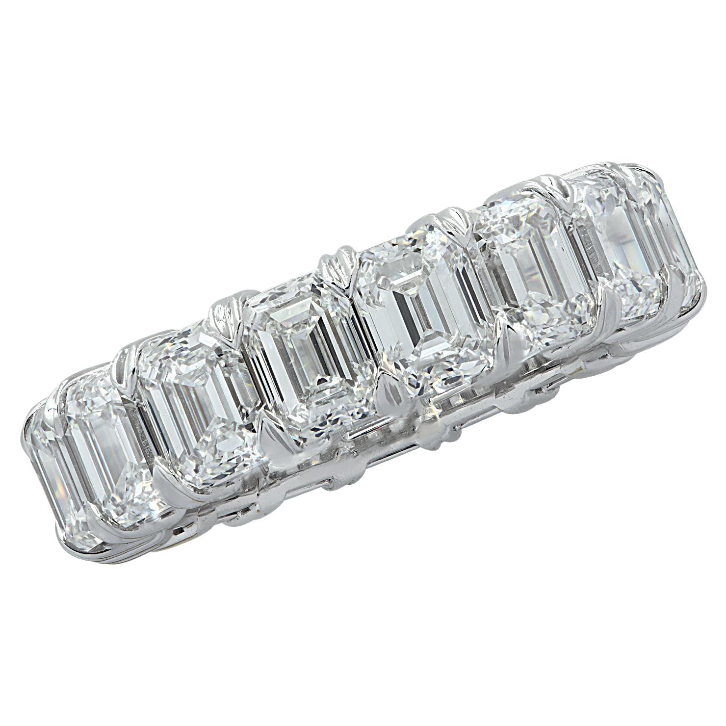 Eternity Band mit lebhaften Diamanten, GIA zertifiziert 9,03 Karat Diamant