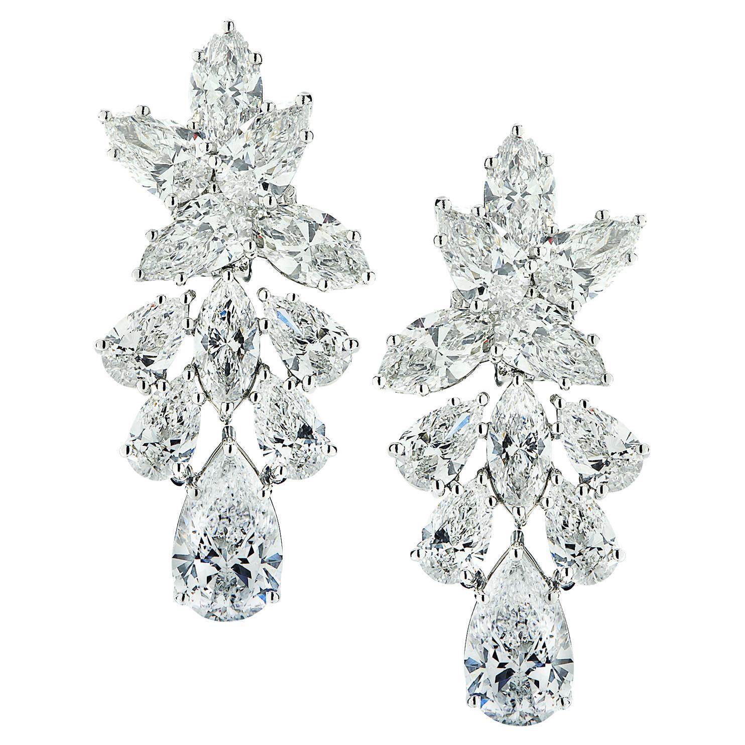 Vivid Diamonds - Boucle d'oreille avec diamants certifis GIA en vente
