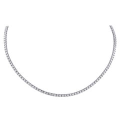 Vivid Diamonds Straight Line 11.47 Carat Diamond Necklace