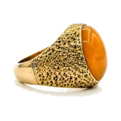 Vivid Ethiopian Opal Ring in 14k Yellow Gold