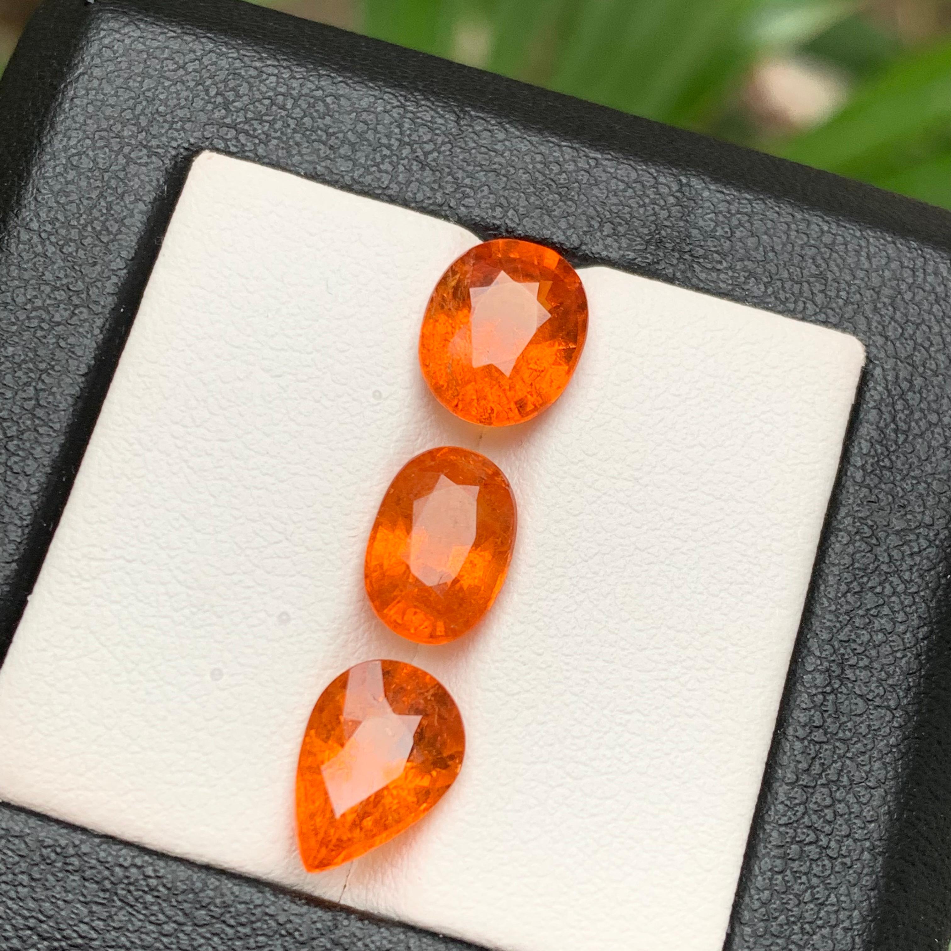 Femenino o masculino Espesartita natural de color naranja fanta vivo/Granate mandarín 10,40Ct-Joya en venta