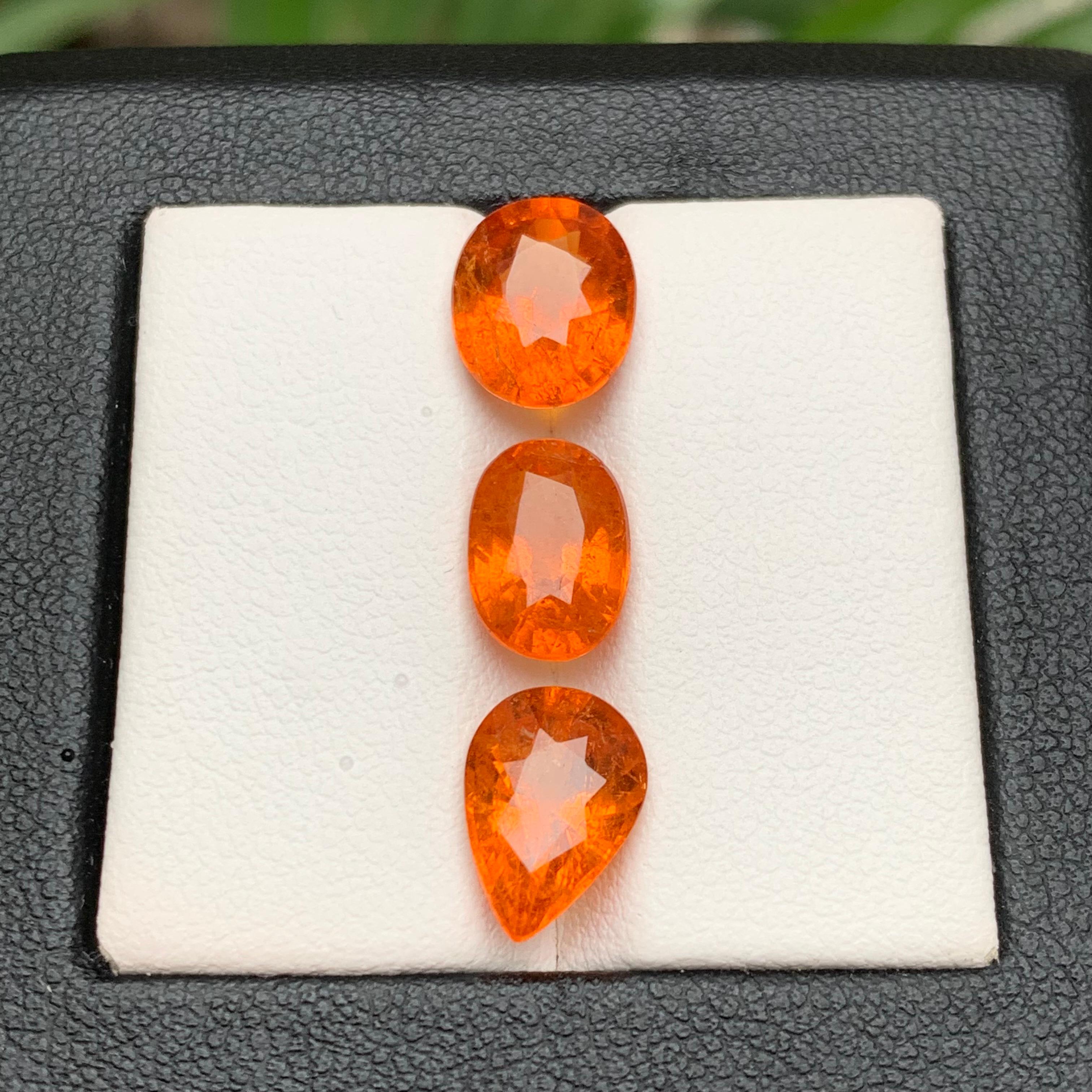 Espesartita natural de color naranja fanta vivo/Granate mandarín 10,40Ct-Joya en venta 2