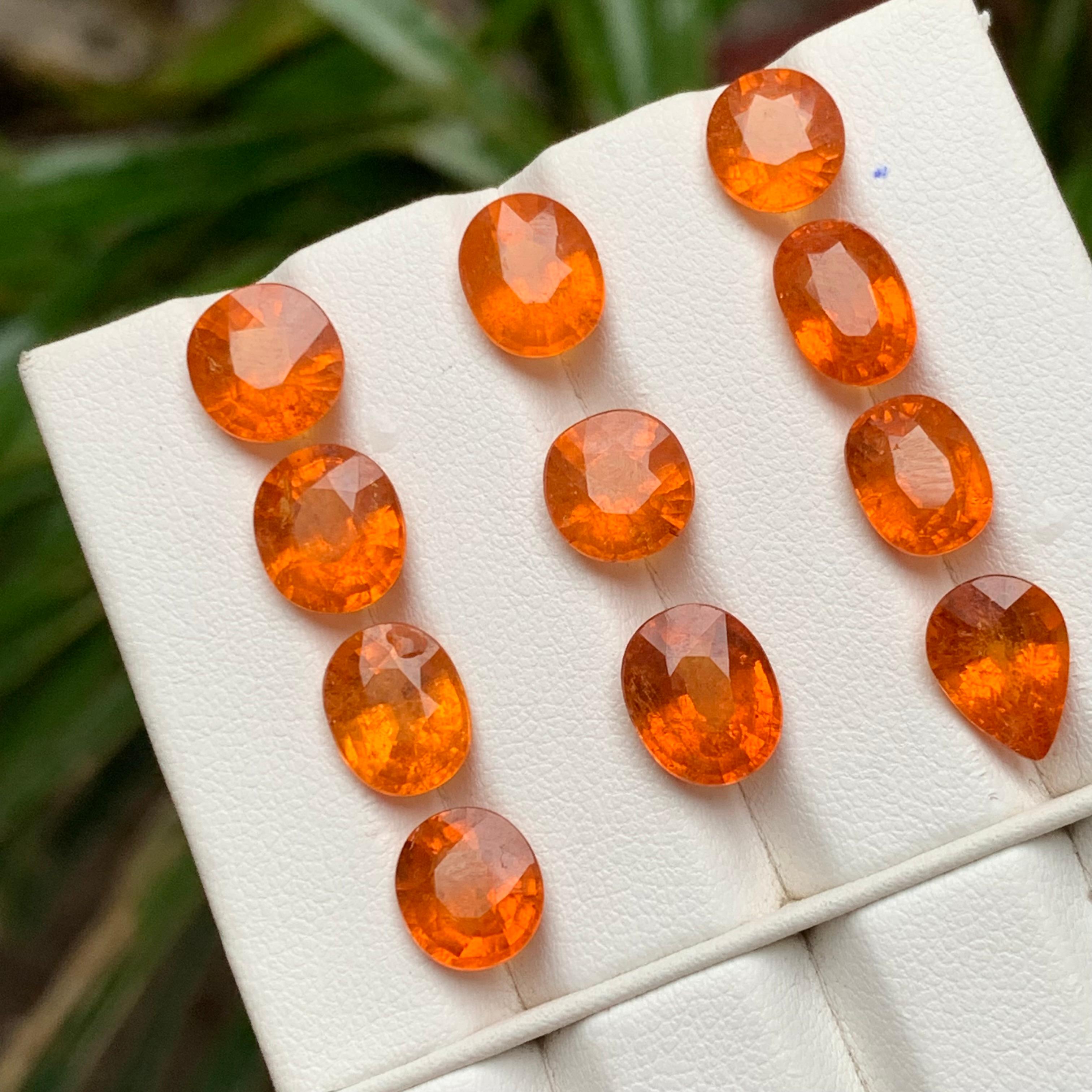 Espesartita natural de color naranja fanta vivo/Granate mandarín 36.10Ct-Joya Contemporáneo en venta
