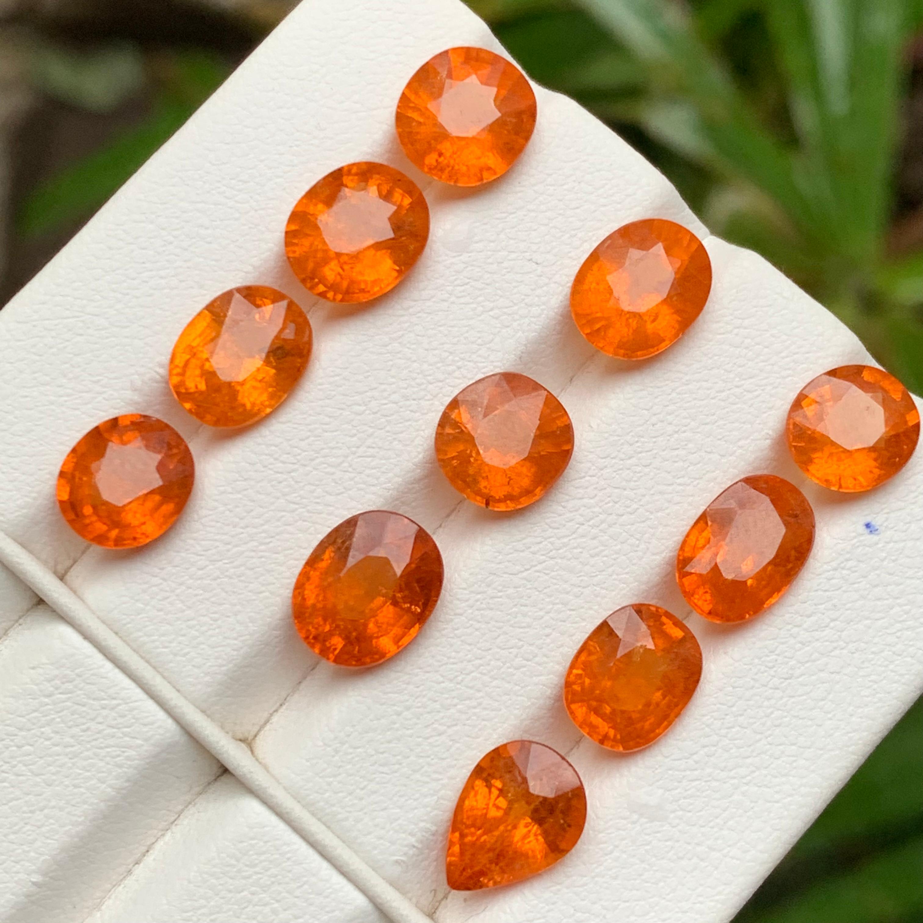 Femenino o masculino Espesartita natural de color naranja fanta vivo/Granate mandarín 36.10Ct-Joya en venta