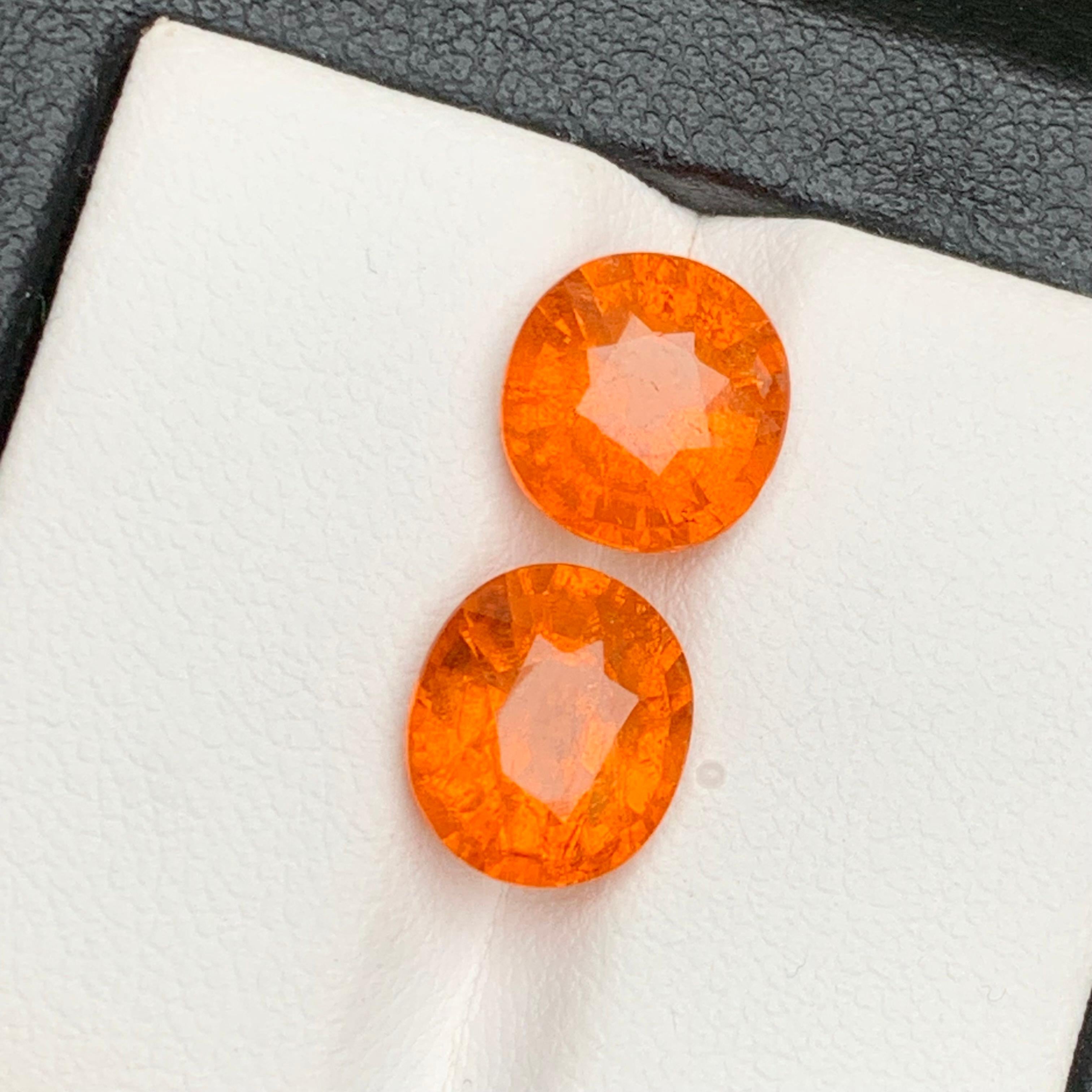 Vivid Fanta Orange Natural Spessartite/Spessartine/Mandarin Garnet Loose Gemstones Lot for Ring, Necklace Pendant, Bracelet or any other Jewelry Setting Oval Cushion Cut!!

💎 GEMSTONE TYPE: Spessartine/Mandarin Garnet
⚖️ WEIGHT: 9.95 Carat
🪚 SHAPE
