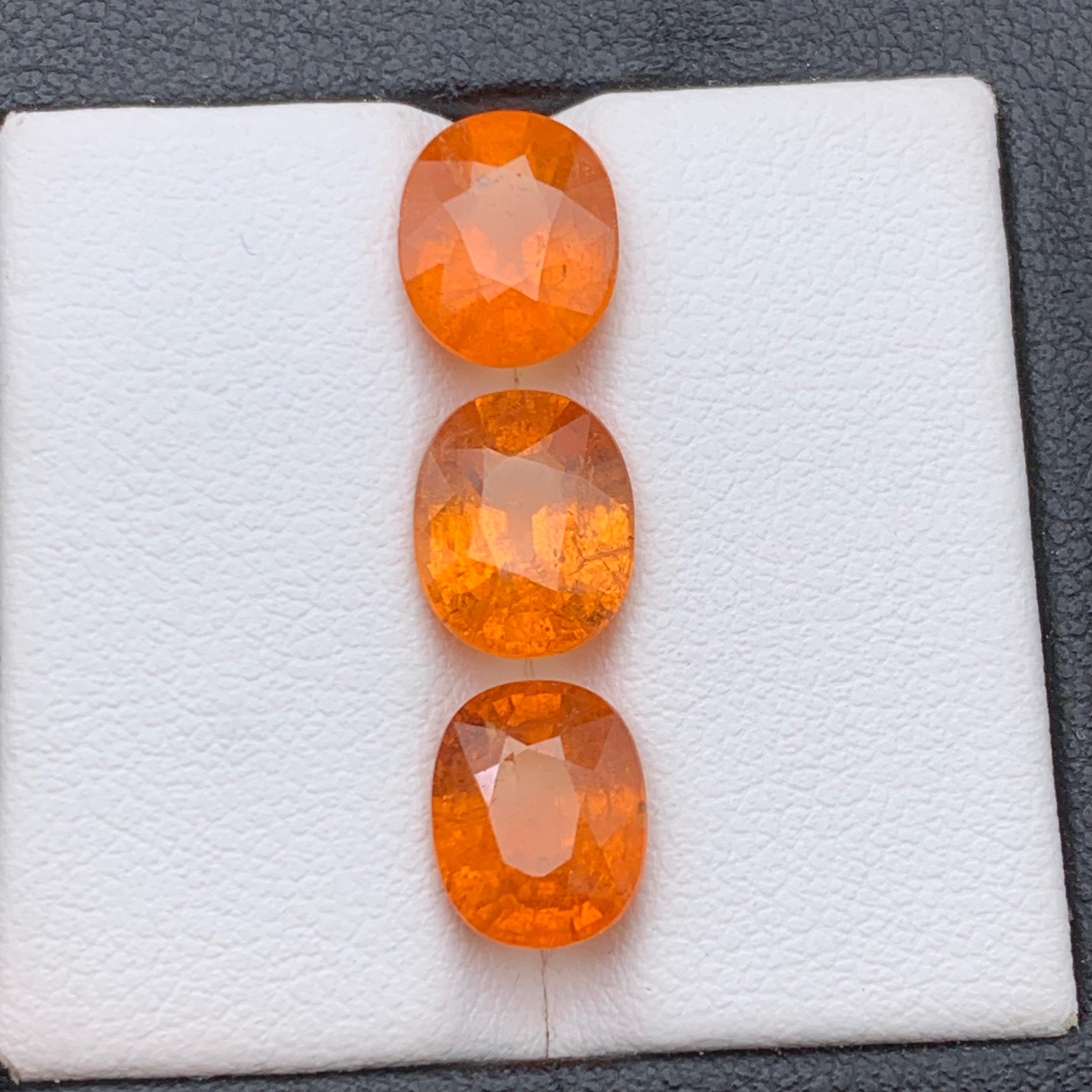 Vivid Fanta Orange Natürlicher Spessartit/Spessartine/Mandarin Granat 9,95 Karat-Schmuck (Ovalschliff) im Angebot