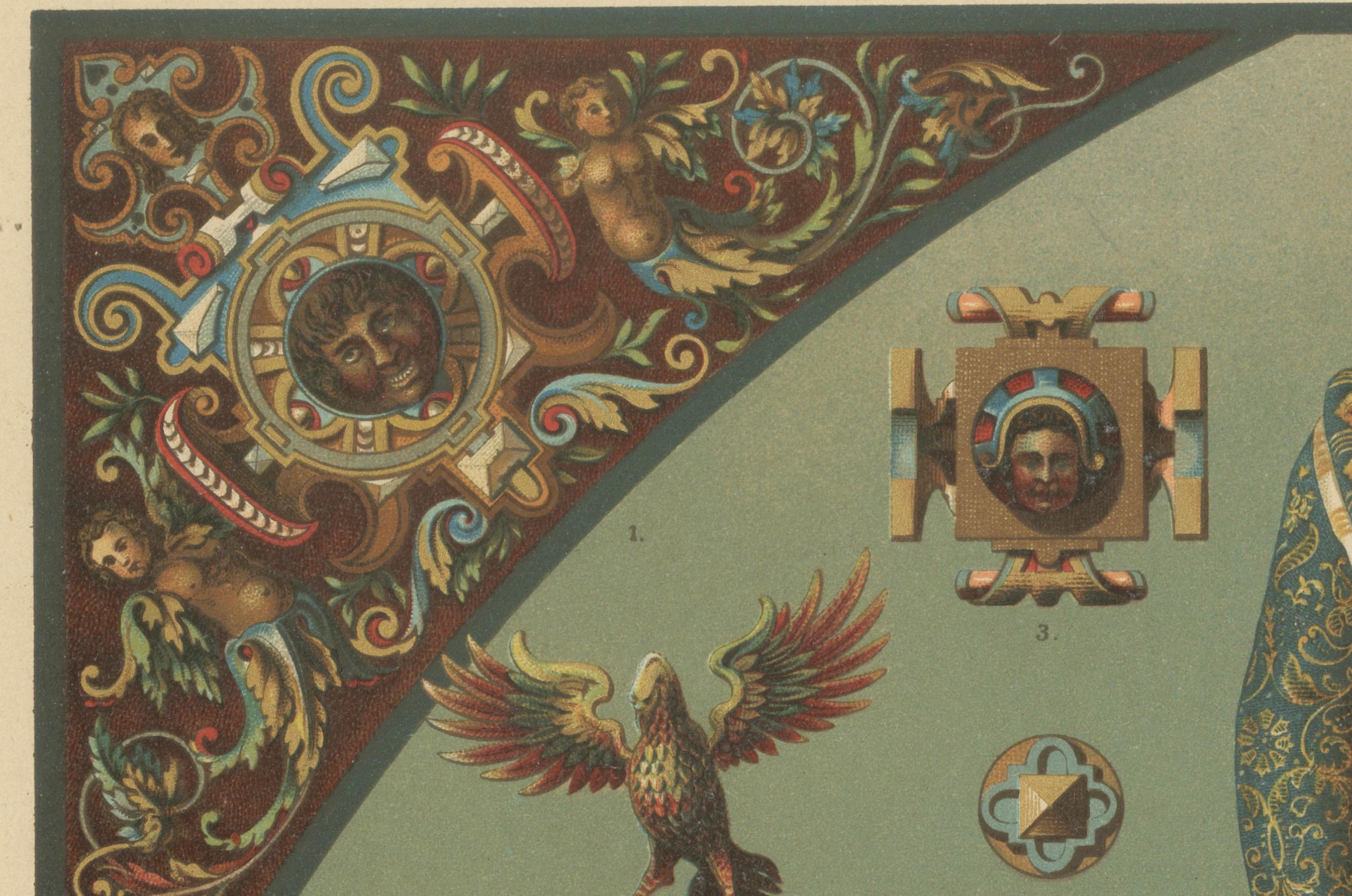 Paper Vivid German Renaissance Art: Painted Sculpture and Heraldry, Published in 1887 For Sale