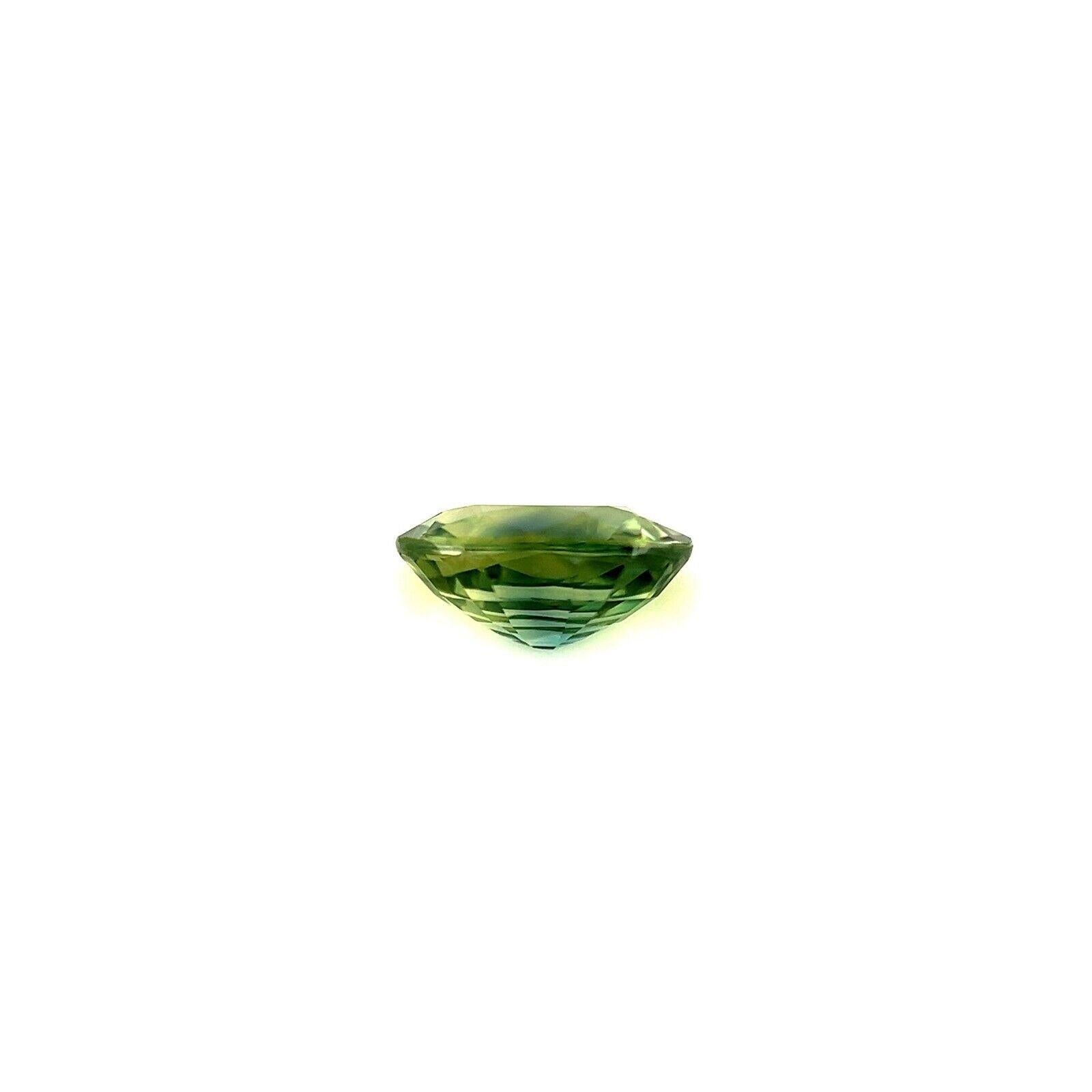 Taglio ovale Zaffiro australiano verde vivo 0,80ct taglio ovale sfuso Gemma rara VVS