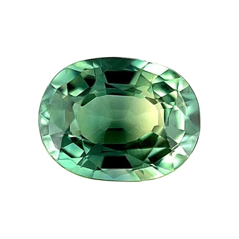 Zaffiro australiano verde vivo 0,80ct taglio ovale sfuso Gemma rara VVS