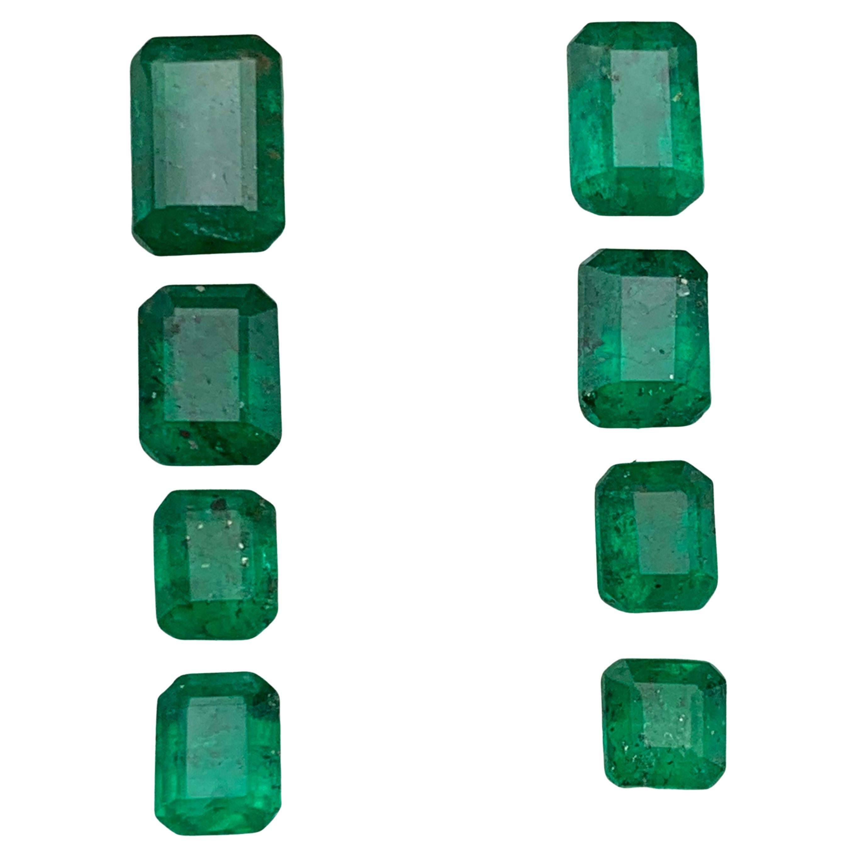 Vivid Green Emerald 6.87 Ct Natural Loose Gemstones Jewelry Size Lot from Swat
