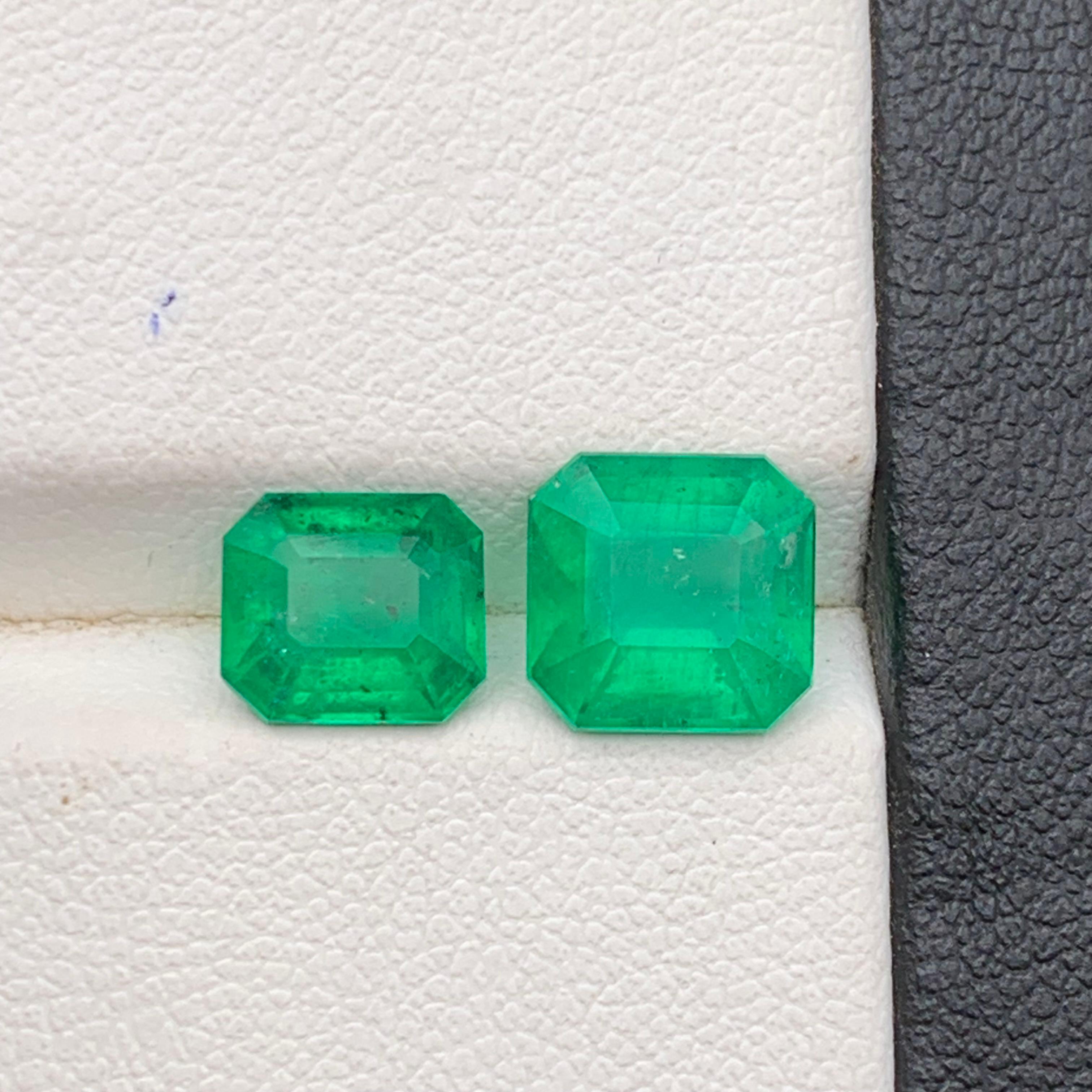 Lebendiger grüner natürlicher Smaragd 3.08 Ct Smaragdschliff Loser Edelstein für feinen Schmuck im Angebot 6