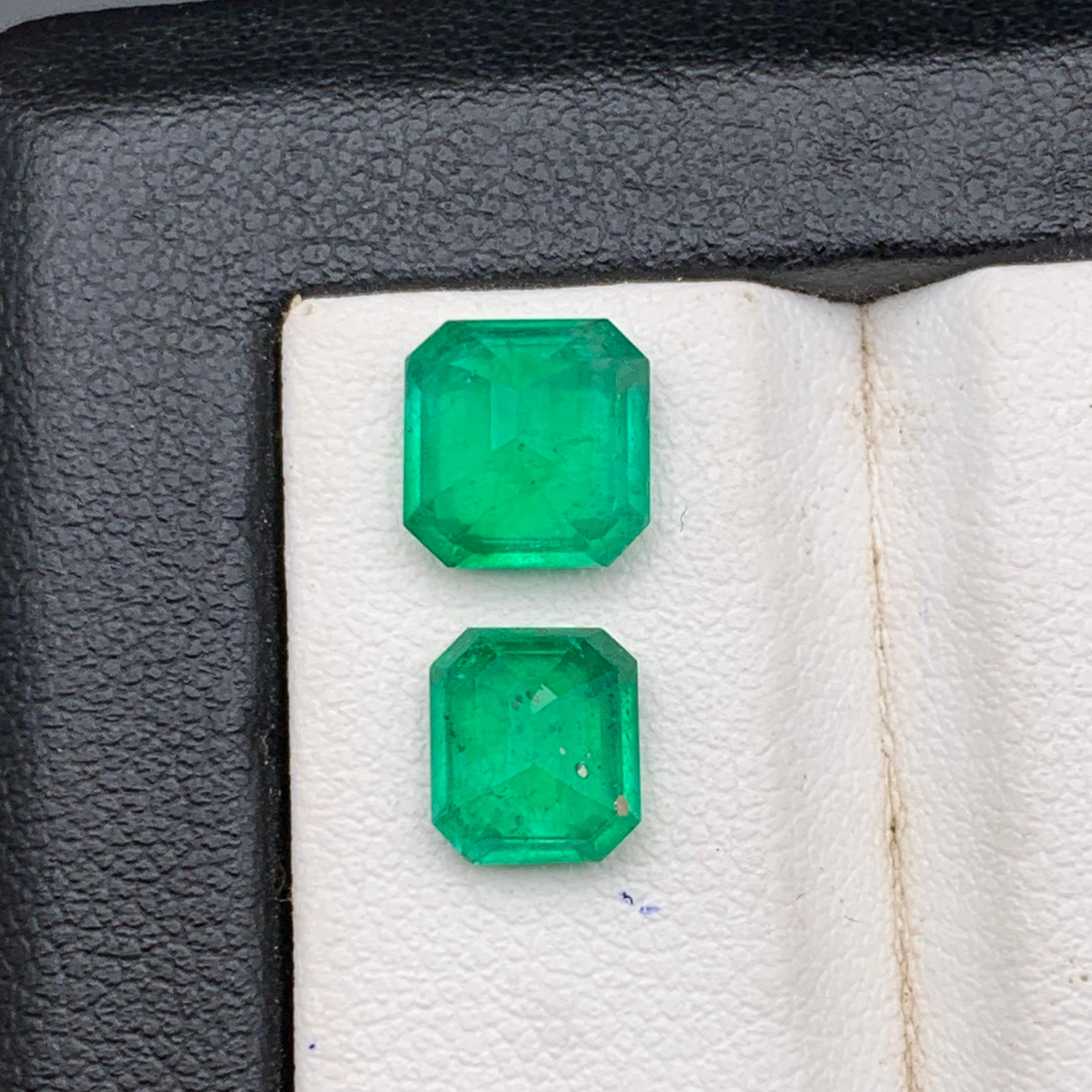 Lebendiger grüner natürlicher Smaragd 3.08 Ct Smaragdschliff Loser Edelstein für feinen Schmuck im Angebot 7