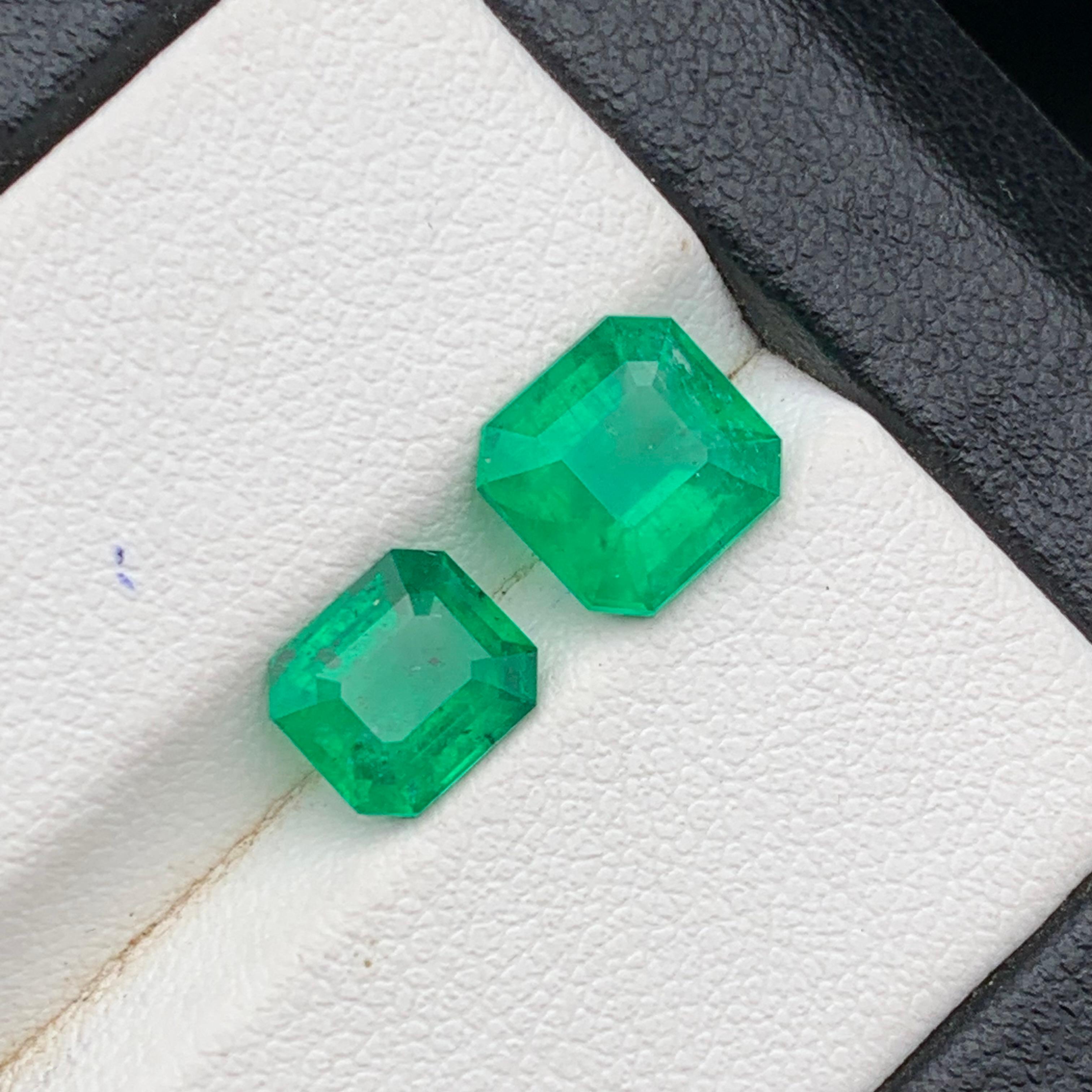 Lebendiger grüner natürlicher Smaragd 3.08 Ct Smaragdschliff Loser Edelstein für feinen Schmuck im Angebot 8