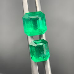 Vivid Green Natural Emerald 3.08 Ct Emerald Cut Loose Gemstones for Fine Jewelry
