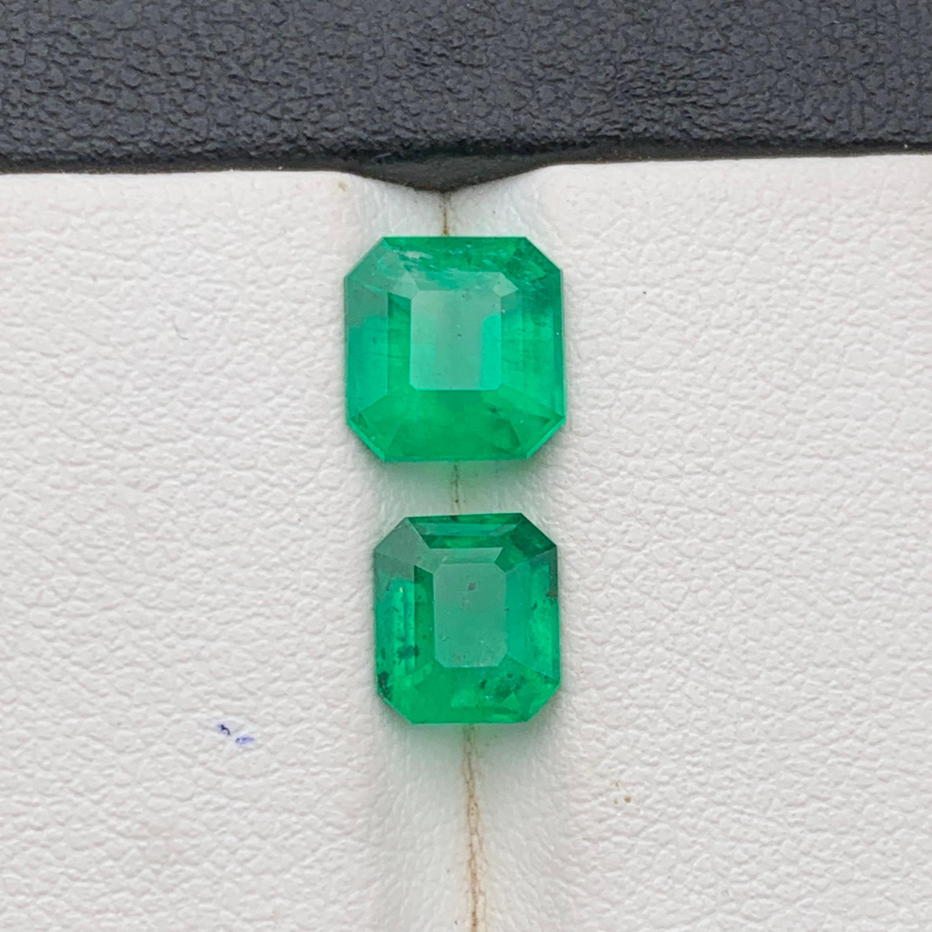 Lebendiger grüner natürlicher Smaragd 3.08 Ct Smaragdschliff Loser Edelstein für feinen Schmuck (Zeitgenössisch) im Angebot