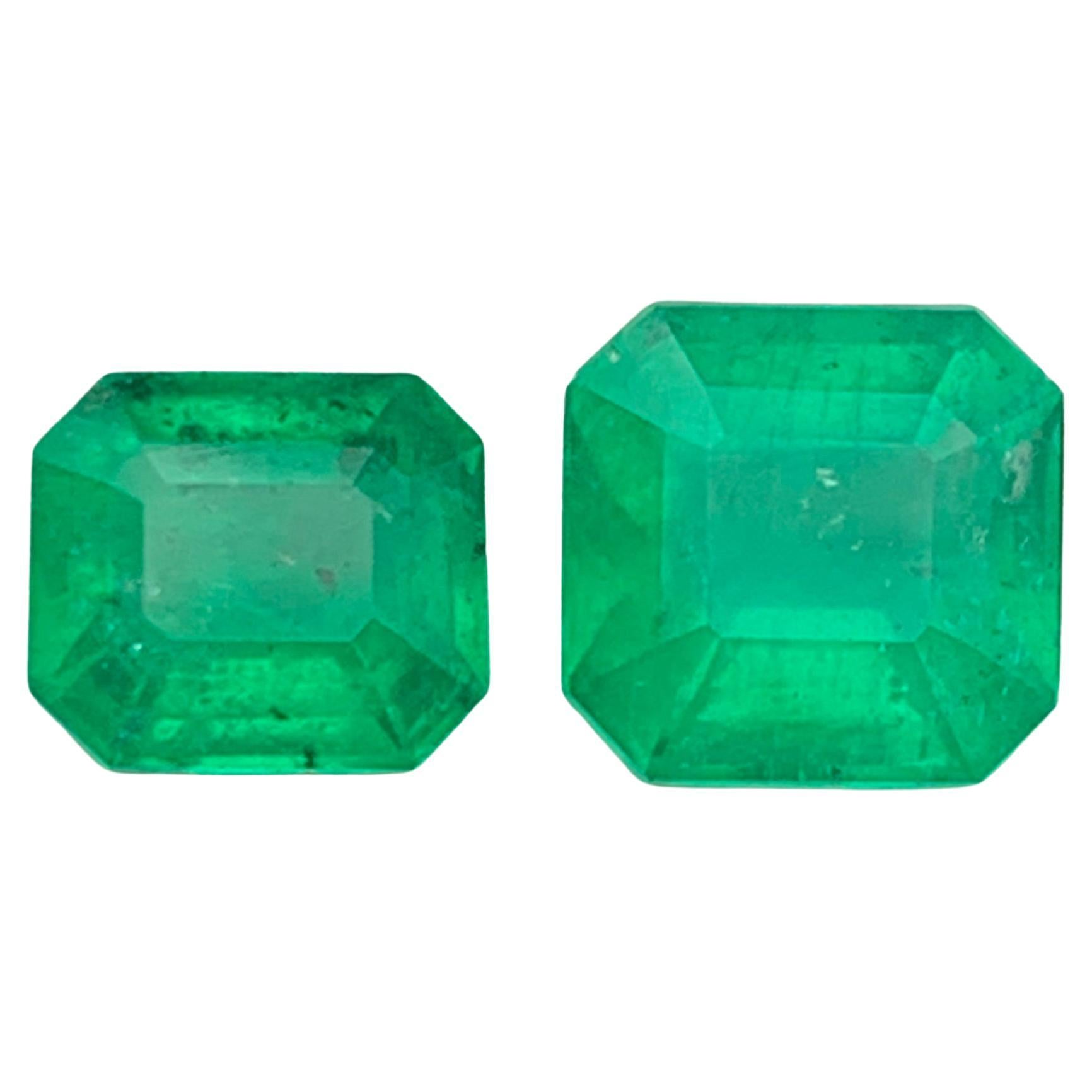 Lebendiger grüner natürlicher Smaragd 3.08 Ct Smaragdschliff Loser Edelstein für feinen Schmuck