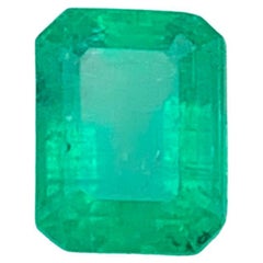 Anello di smeraldo naturale verde vivo allentato 1,70 ct taglio smeraldo per gioielli