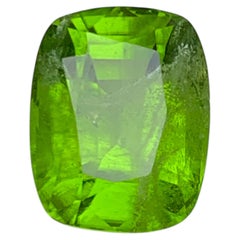 Vivid Green Natural Peridot 11.08 Carat Cushion Cut Loose Gemstone for Jewelry